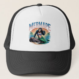 Mermape Illustration Combo Creature Funny Truckerkappe