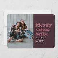 Merme Vibes nur Spaß Retro-Urlaub Fotokarte