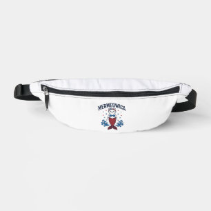 Mermeowica Patriotisches Katzen-Meerjungfrau-Shirt Bauchtasche