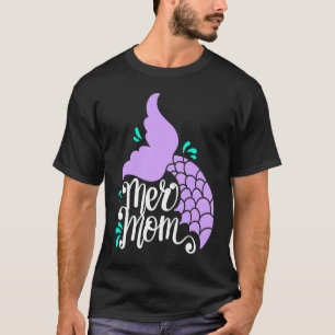 Mermom Meerjungfrau Mama handgeschriebene Mama Sch T-Shirt