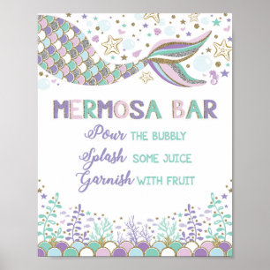 Mermosa Bar Mermaid Mimosa Bar Schild Kinderdusche