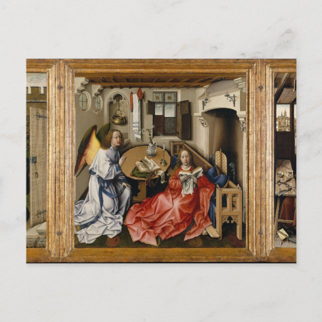 Merode Alterpiece von Robert Campin Postkarte (Vorderseite)