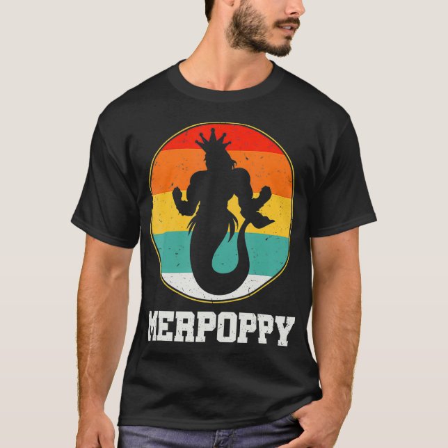 Merpoppy Security Merman Mermaid Grandpa Fish Gran T-Shirt (Vorderseite)
