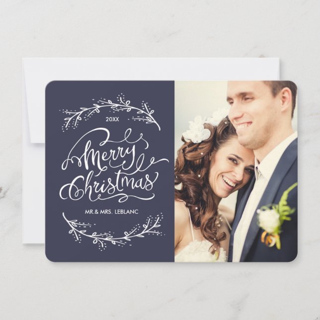 Merried Christmas Foto Cards Feiertagskarte (Vorderseite)