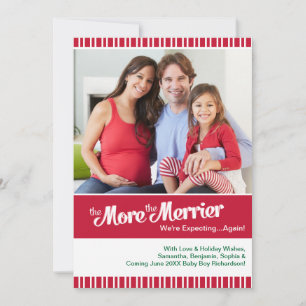 Merrier Christmas Pregnancy erwartet wieder Feiertagskarte
