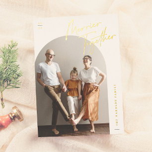 Merrier Together Arch Foto Weihnachten Folien Feiertagskarte
