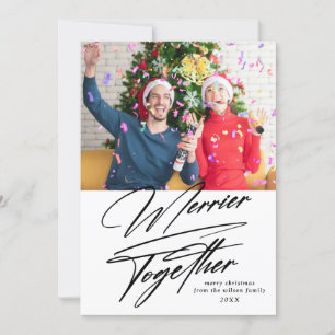 Merrier Together Minimalistisches Foto Weihnachten