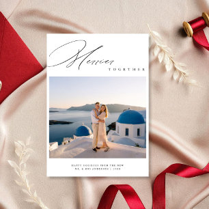 Merrier Together Newlywed Destination Christmas Feiertagskarte