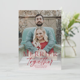 Merrier Together Script Foto Frohe Weihnachten Karte