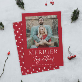 Merrier Together Script Foto Frohe Weihnachten Karte