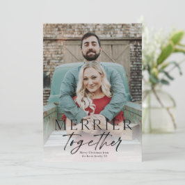 Merrier Together Script Foto Frohe Weihnachten Karte