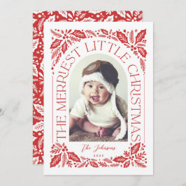 Merriest Little Christmas Berry Red Foto Arch Feiertagskarte