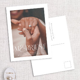 Merriest Verlobung Holiday Foto Postkarte