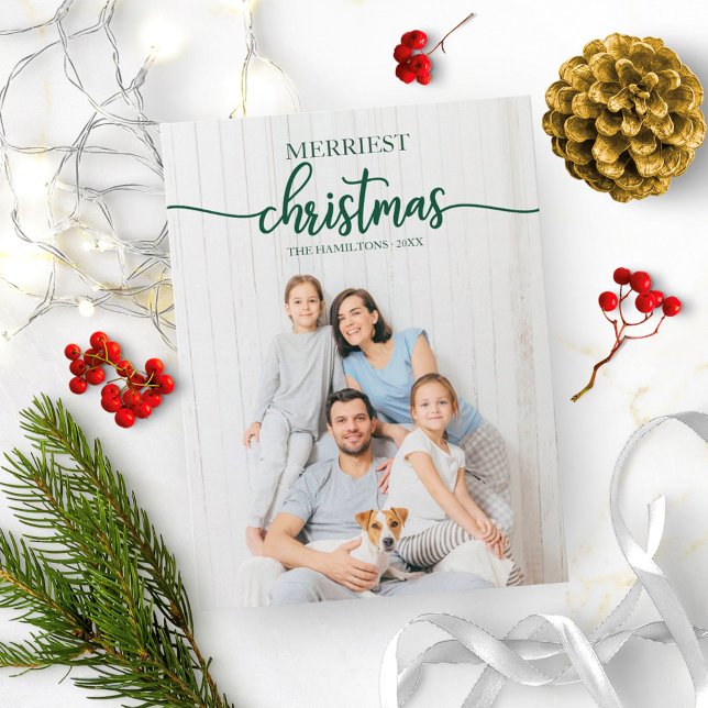 Merriest Weihnachten Einzigartiges Foto Feiertag G Postkarte (Von Creator hochgeladen)