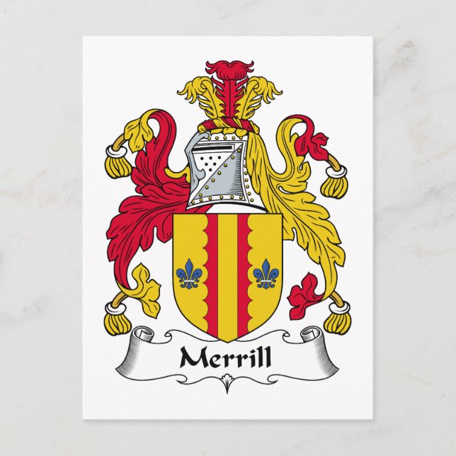 Merrill Familienwappen Postkarte (Vorderseite)