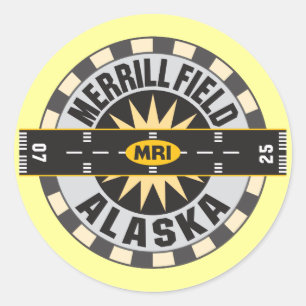 Merrill Field, Flughafen AK MRI Runder Aufkleber