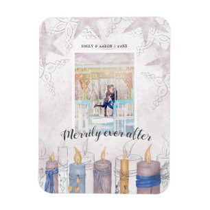 Merrily Ever After Pastel Holiday Foto magnet