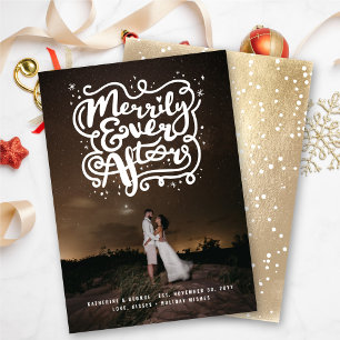 Merrily immer nach einer Hochzeit von Knoten & Gli Feiertagskarte