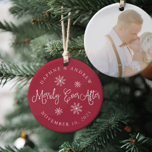 Merrily immer nach Hochzeitsstift Foto Keramikornament