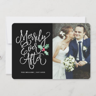 Merrily immer nach Hochzeitstag/Danke Foto Einladung