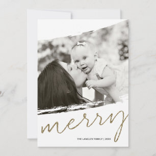 Merrily Painted Holiday Foto Card Feiertagskarte
