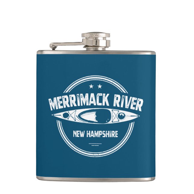 Merrimack River New Hampshire Kayak Flachmann (Vorderseite)