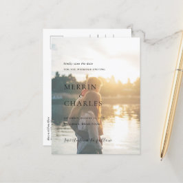 Merrin Foto Elegant Wedding Save the Date Ankündigungspostkarte