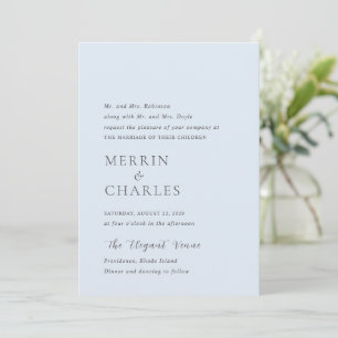 Merrin Sky Elegant Wedding Einladung
