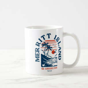 Merritt Island Florida Retro Surfer Vintage Strand Kaffeetasse