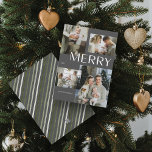 Merry 4 Foto Collage Moderne Grau Weihnachten<br><div class="desc">Dieses Jahr, lass deinen Freunden und Familie wissen, dass dir die Merry 4 Foto Collage Modern Gray Weihnachtskarte wichtig ist. Es ist nicht nur stilvoll und modern, sondern bietet auch genug Platz, um vier der beliebtesten Erinnerungen aus dem vergangenen Jahr zu besichtigen. Das Design ist sauber und minimalistisch aber dennoch...</div>