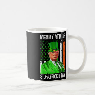 Merry 4. St Patricks Day Trump Leprechaun Hat Kaffeetasse