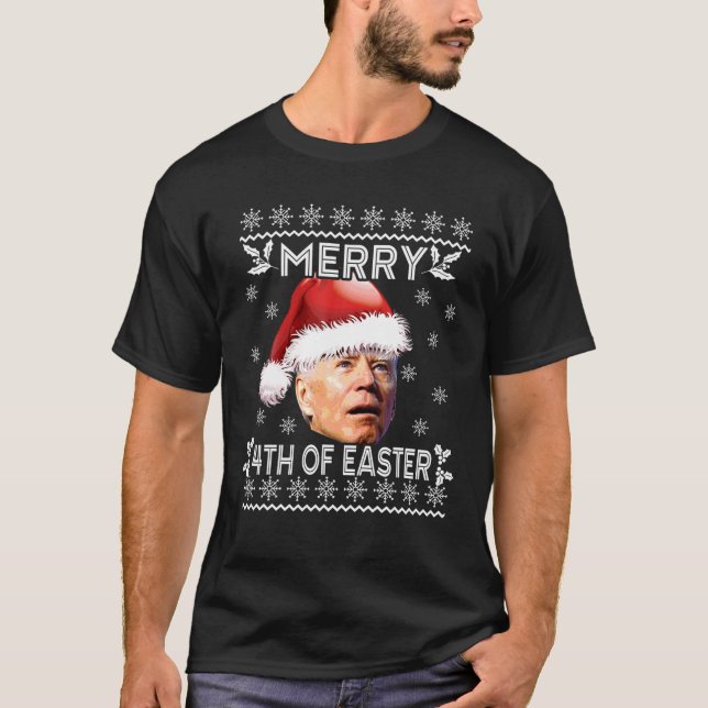 Merry 4th of OsterJoe Biden Meme Gift Funny Chri T-Shirt (Vorderseite)