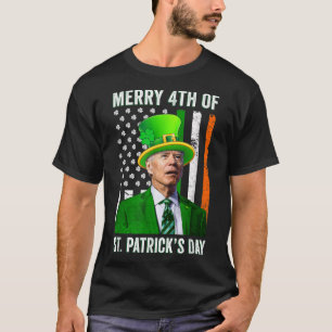 Merry 4th of St. Patrick's Day Joe Biden Leprechau T-Shirt