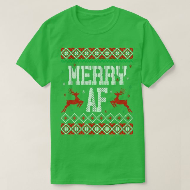 Merry AF hässlicher Pullover (Design vorne)