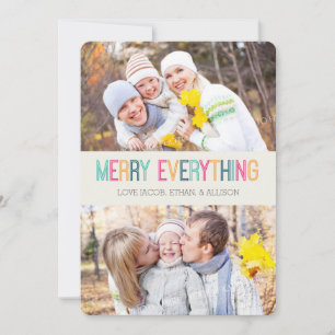 Merry alles Foto Card farbig Feiertagskarte
