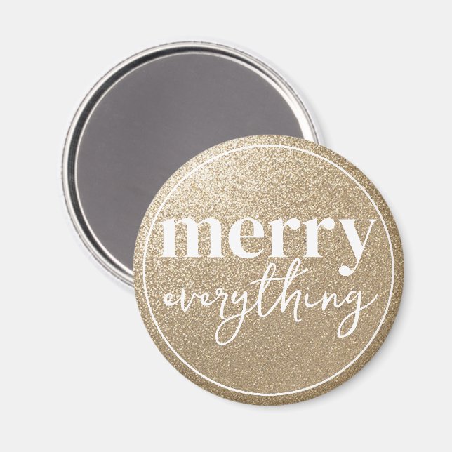 Merry alles Golden Texture Magnet (Vorderseite/Rückseite)
