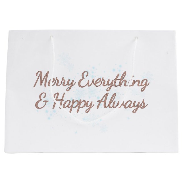 Merry Alles & Happy Immer, Urlaub Wärme, Große Geschenktüte (Vorderseite)