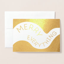 Merry alles Kurven Text Foto Holiday Gold