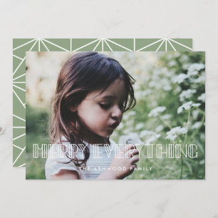 Merry Alles Retro Art Deco Weihnachten Foto