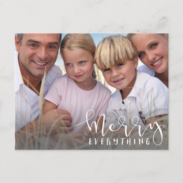 Merry alles Voller Foto Urlaub Postkarte (Vorderseite)