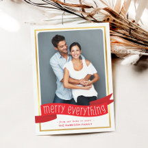 MERRY ALLES, WAS BANNER Foto Modernes Gold Rot