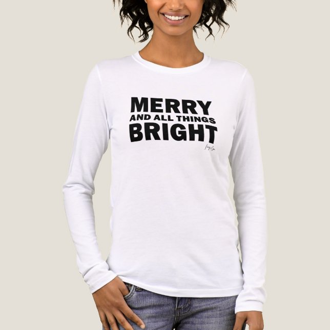 Merry and All Things Bright | Holiday Christmas Tri-Blend Shirt (Vorderseite)