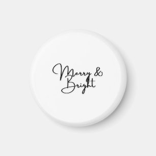 Merry and Bright Black Amsterdam Four Minimalist T Magnet