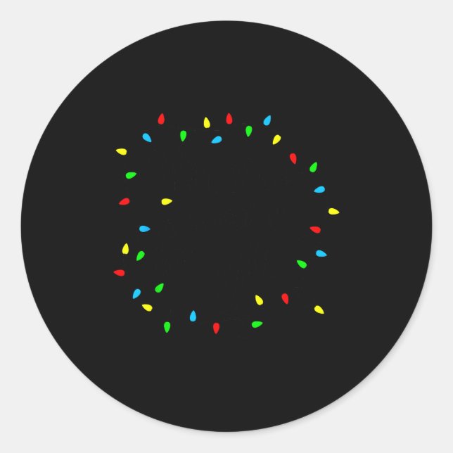 Merry And Bright Christmas Family Pajamas Matching Runder Aufkleber (Vorderseite)