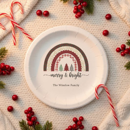 Merry and Bright Christmas – Festive holiday Pappteller