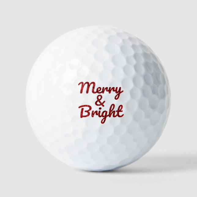 Merry and Bright Christmas Golfball (Vorderseite)
