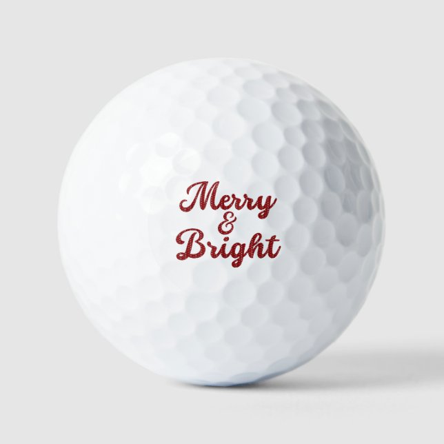 Merry and Bright Christmas Golfball (Vorderseite)