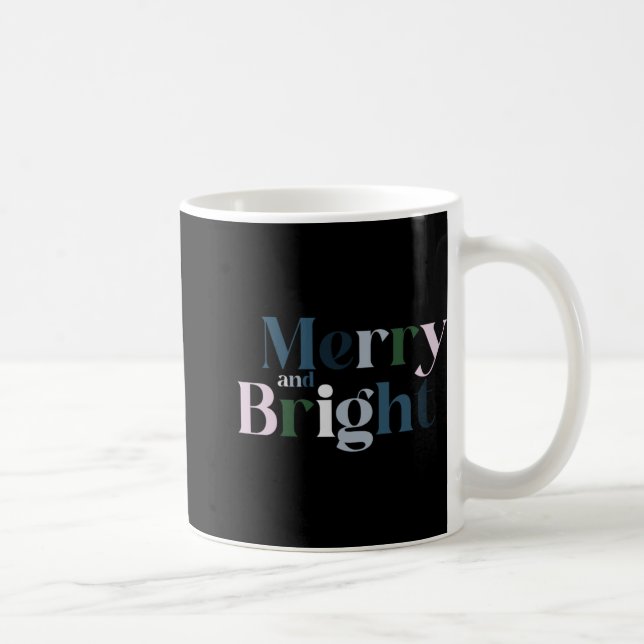Merry And Bright Christmas Kids T Shirt  Kaffeetasse (Rechts)