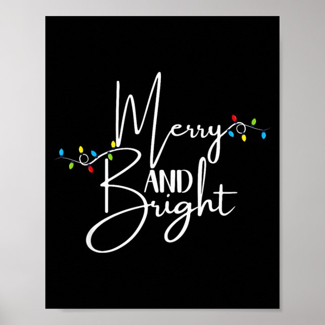 Merry And Bright Christmas Lights Family Pajama Xm Poster (Vorne)