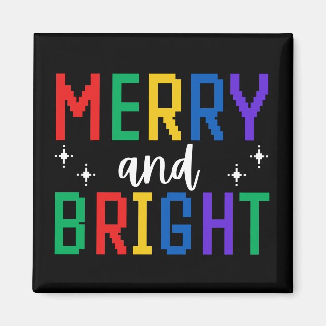 Merry And Bright Christmas Magnet (Vorne)